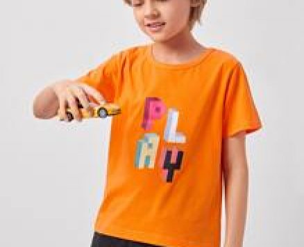 Boys Letter Graphic Short Sleeve Tee