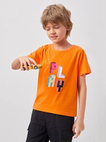 Boys Letter Graphic Short Sleeve Tee