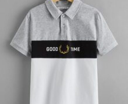 Boys Letter & Graphic Print Polo Shirt