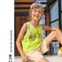 Boys Neon Yellow Zebra & Letter Embroidered Ringer Tank Top
