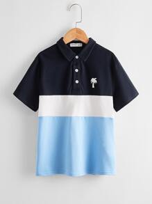 Boys Tree Print Polo Shirt