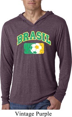 Brasil Mens Hooded Shirt