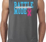Breast Cancer Awareness Battle Mode Mens Sleeveless Shirt
