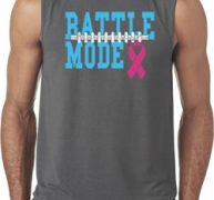 Breast Cancer Awareness Battle Mode Mens Sleeveless Shirt