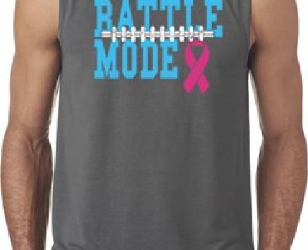 Breast Cancer Awareness Battle Mode Mens Sleeveless Shirt