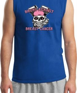 Breast Cancer Awareness Bikers Against Breast Cancer Mens Muscle Shirt