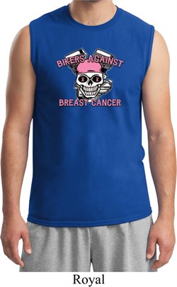 Breast Cancer Awareness Bikers Against Breast Cancer Mens Muscle Shirt