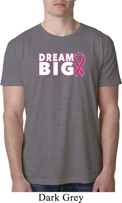 Breast Cancer Awareness Dream Big Mens Burnout Shirt