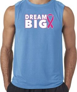 Breast Cancer Awareness Dream Big Mens Sleeveless Shirt