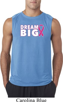 Breast Cancer Awareness Dream Big Mens Sleeveless Shirt