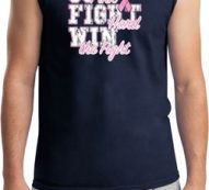 Breast Cancer Awareness Go Fight Win Mens Muscle Shirt