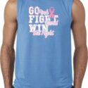Breast Cancer Awareness Go Fight Win Mens Sleeveless Shirt