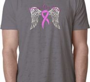 Breast Cancer Awareness Heaven Can Wait Mens Burnout Shirt