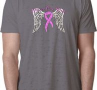 Breast Cancer Awareness Heaven Can Wait Mens Burnout Shirt