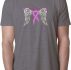 Breast Cancer Awareness Heaven Can Wait Mens Burnout Shirt