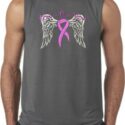 Breast Cancer Awareness Heaven Can Wait Mens Sleeveless Shirt