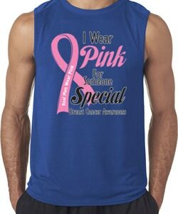 Breast Cancer Awareness Pink For Someone Special Mens Sleeveless Shirt