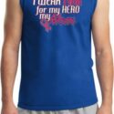 Breast Cancer Awareness Pink for My Hero Mens Muscle Shirt