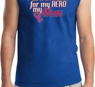 Breast Cancer Awareness Pink for My Hero Mens Muscle Shirt