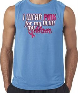 Breast Cancer Awareness Pink for My Hero Mens Sleeveless Shirt