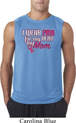 Breast Cancer Awareness Pink for My Hero Mens Sleeveless Shirt