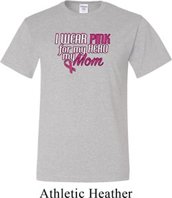 Breast Cancer Awareness Pink for My Hero Mens Tall Shirt