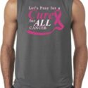 Breast Cancer Awareness Pray for a Cure Mens Sleeveless Shirt