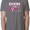 Breast Cancer Kicking Breast Cancer is Our Goal Mens Burnout Shirt