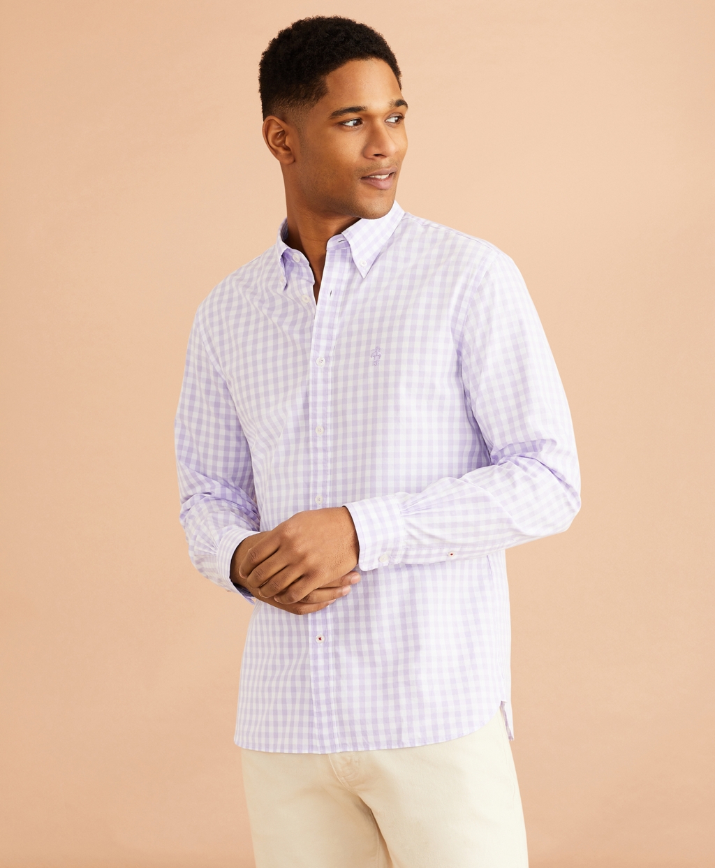 Brooks Brothers Men's Gingham Broadcloth Sport Shirt