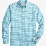 Brooks Brothers Men’s Gingham Cotton Oxford Sport Shirt