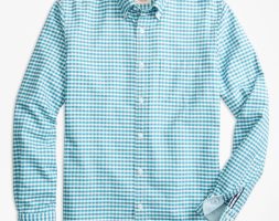 Brooks Brothers Men’s Gingham Cotton Oxford Sport Shirt
