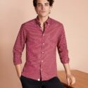 Brooks Brothers Men’s Red Dot-Print Poplin Sport Shirt