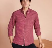 Brooks Brothers Men’s Red Dot-Print Poplin Sport Shirt
