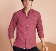 Brooks Brothers Men’s Red Dot-Print Poplin Sport Shirt