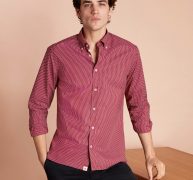 Brooks Brothers Men’s Red Dot-Print Poplin Sport Shirt