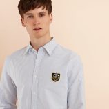 Brooks Brothers Men’s Striped Oxford Elbow Patch Sport Shirt