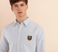 Brooks Brothers Men’s Striped Oxford Elbow Patch Sport Shirt