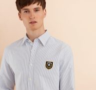 Brooks Brothers Men’s Striped Oxford Elbow Patch Sport Shirt