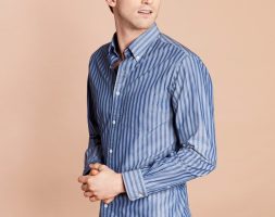 Brooks Brothers Men’s Striped Yarn-Dyed Broadcloth Sport Shirt