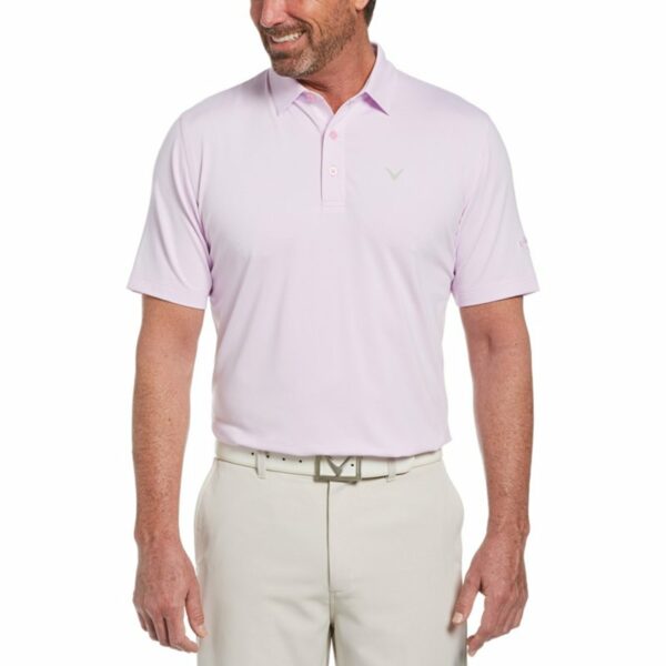 Callaway Men's Pro Spin Fine Line Stripe Golf Polo Shirt Pink Light, 2X-Large - Mens Golf Shirts at Academy Sports