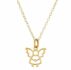 Charming Girl Kids’ 14k Angel Pendant Necklace, Women’s, Size: 15″, Gold