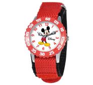 Disney Articulating Mickey Mouse Kids Time Teacher Red Watch, One Size
