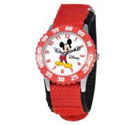 Disney Articulating Mickey Mouse Kids Time Teacher Red Watch, One Size
