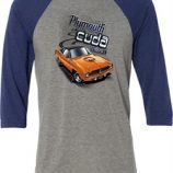 Dodge 1970 Plymouth Hemi Cuda Mens Raglan Shirt
