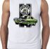 Dodge Green Super Bee Mens White Sleeveless T-Shirt