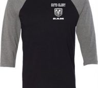 Dodge Guts and Glory Ram Logo Pocket Print Mens Raglan Shirt