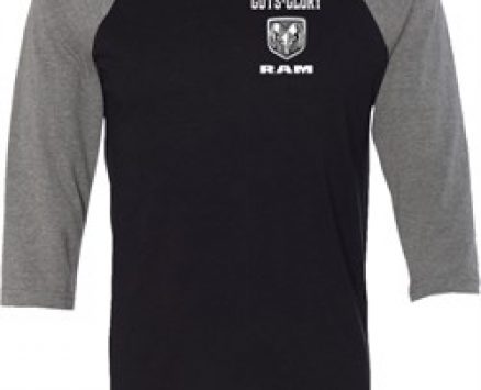 Dodge Guts and Glory Ram Logo Pocket Print Mens Raglan Shirt