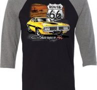 Dodge Route 66 Charger RT Mens Raglan Shirt