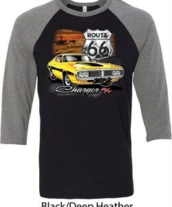 Dodge Route 66 Charger RT Mens Raglan Shirt