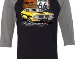 Dodge Route 66 Charger RT Mens Raglan Shirt